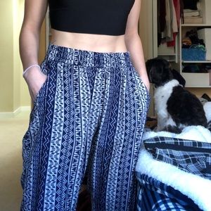 Blue hippie pants!